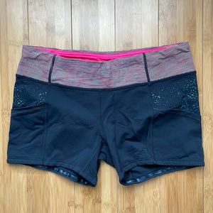 Lululemon Run: Shorty Short gray/hot pink size 10, good condition
